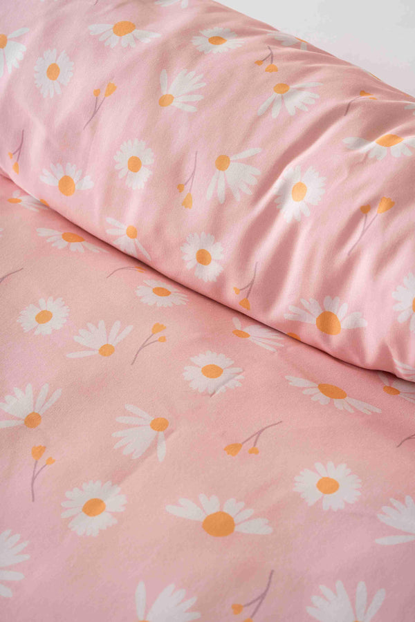 Pudra Papatya Çift Kişilik Outlet Nevresim Takımı Pamuklu