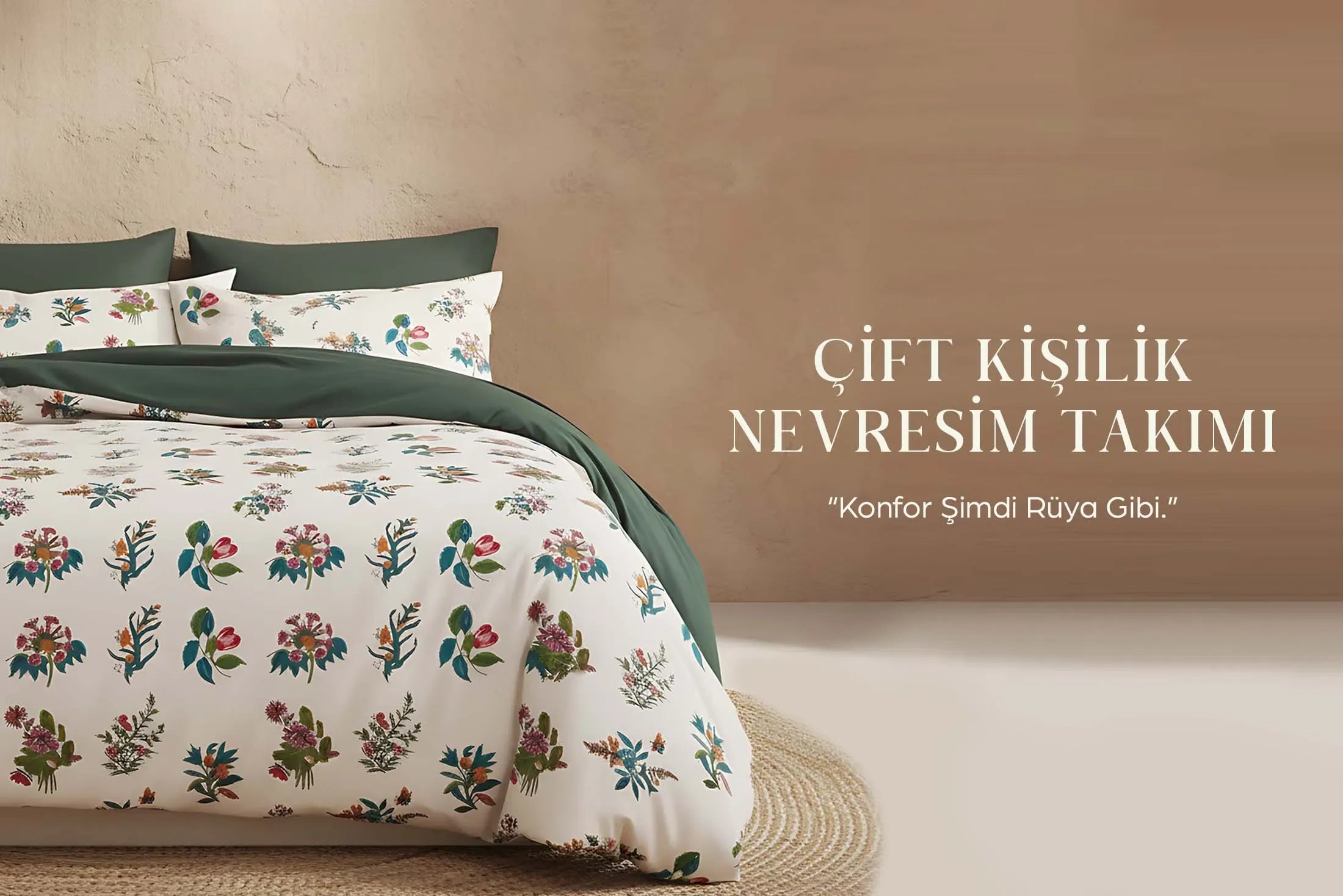 YATAK ODALARINDA ZARAFET VE KONFORUN BULUŞMA NOKTASI: ÇİFT KİŞİLİK PAMUKLU NEVRESİM TAKIMLARI