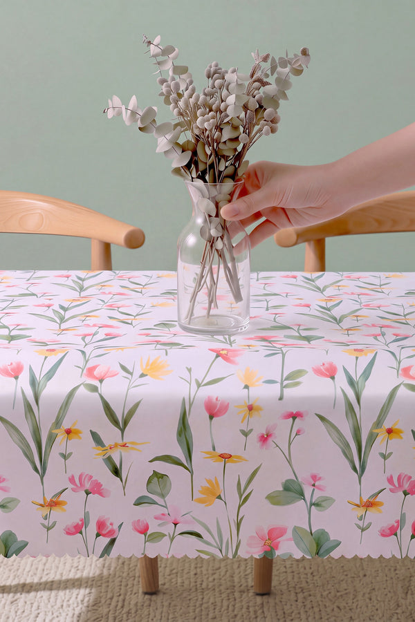 Botanical Dertsiz & Kolay Temizlenir Fırfırlı Masa Örtüsü 145x200 cm – görsel 2