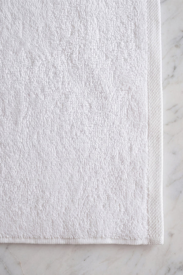 Beyaz & Yeşil Doğal Renkli 4'lü %100 Pamuklu Havlu Seti 50x90
