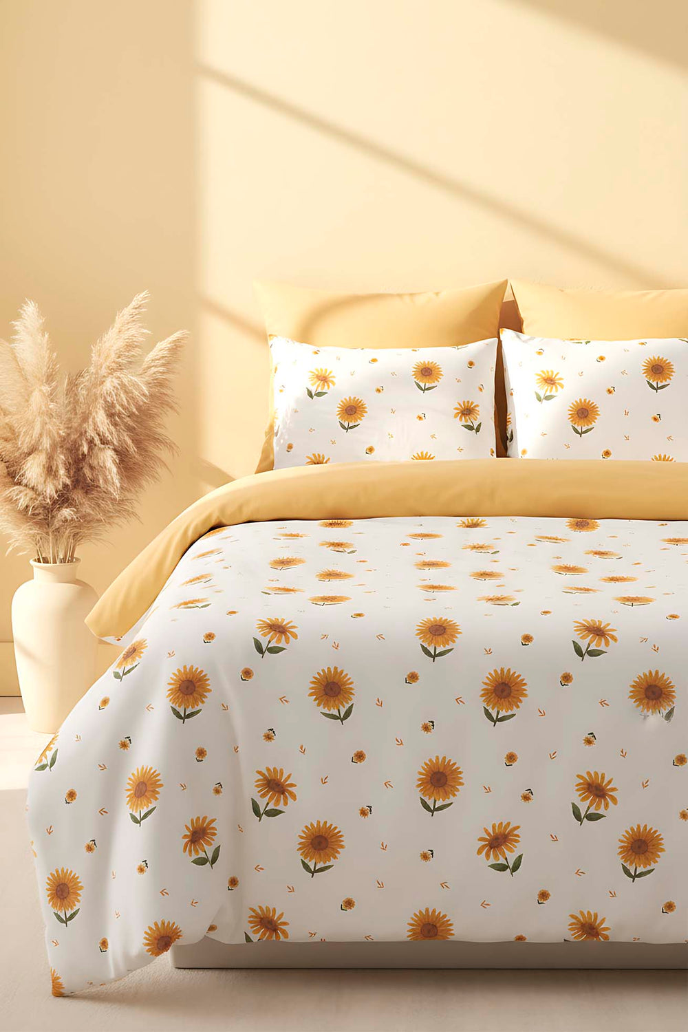 Ayçiçeği Çift Kişilik Nevresim Takımı Pamuklu
