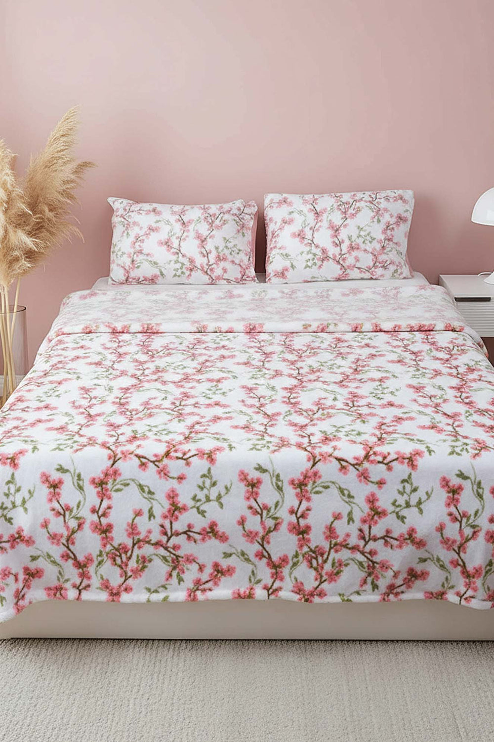 Sakura Çift Kişilik Peluş Battaniye