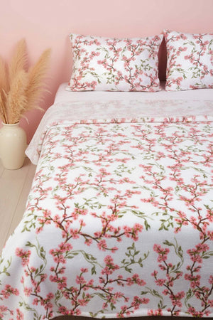 Sakura Çift Kişilik Peluş Battaniye
