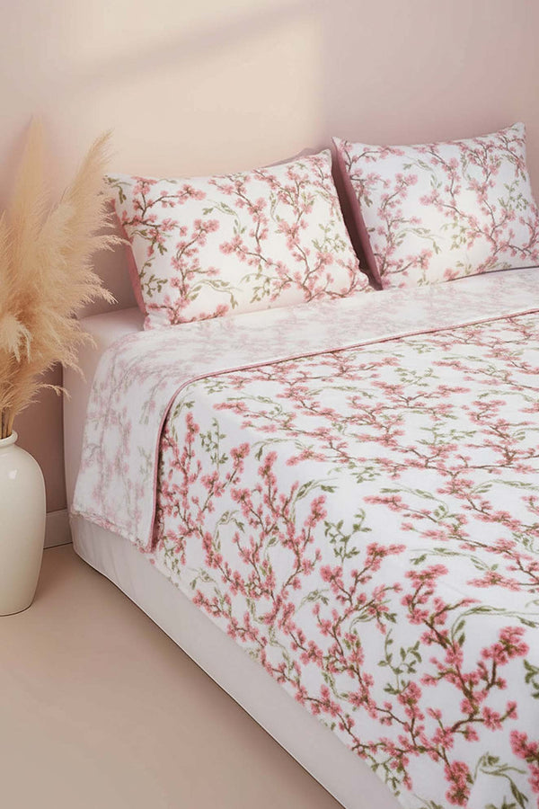 Sakura Çift Kişilik Peluş Battaniye