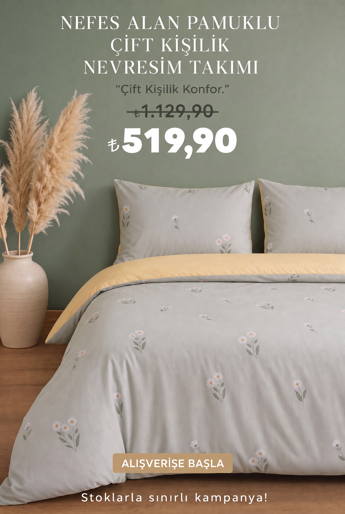 Belina Çift Kişilik Nevresim Takımı ₺519,90
