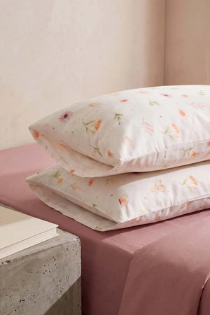 Pudra Kahve Soft Çiçekli Çift Kişilik Lastikli Çarşaf Takımı 160x200 cm - 3 Parça – görsel 4