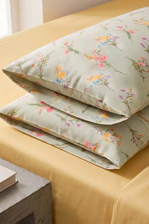 Sarı Begonvil Çift Kişilik Lastikli Çarşaf Takımı 160x200 cm - 3 Parça – görsel 7