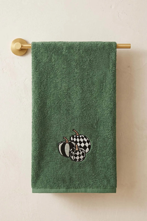 Bal Kabağı Nakışlı %100 Pamuklu 5'li Havlu Seti 50x90 cm