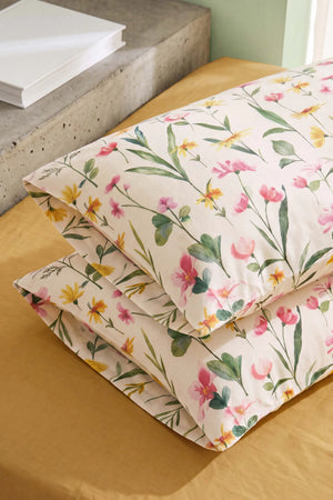 Sarı Botanical Çift Kişilik Lastikli Çarşaf Takımı 160x200 cm - 3 Parça – görsel 7