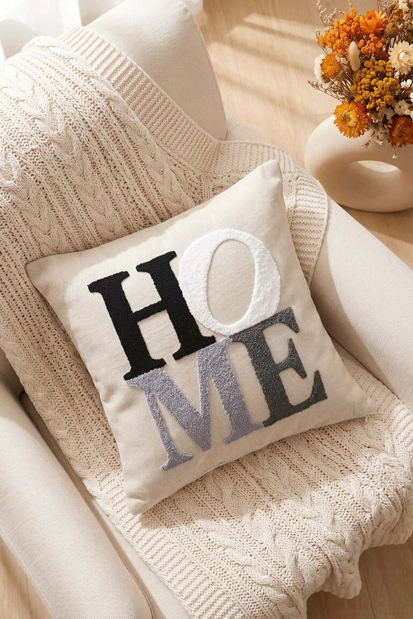 Home Yazılı Punch Dekoratif Kırlent Kılıfı