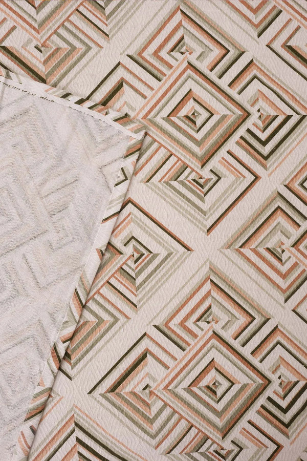 Kahverengi Karo Desenli Çift Kişilik Baskılı Pike & Yatak Örtüsü 200x230 cm