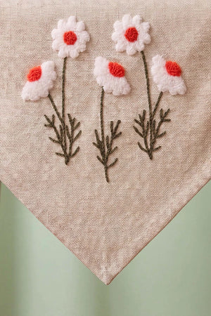 Daisy Puff Kasso Punch İşlemeli Runner 35x110 cm