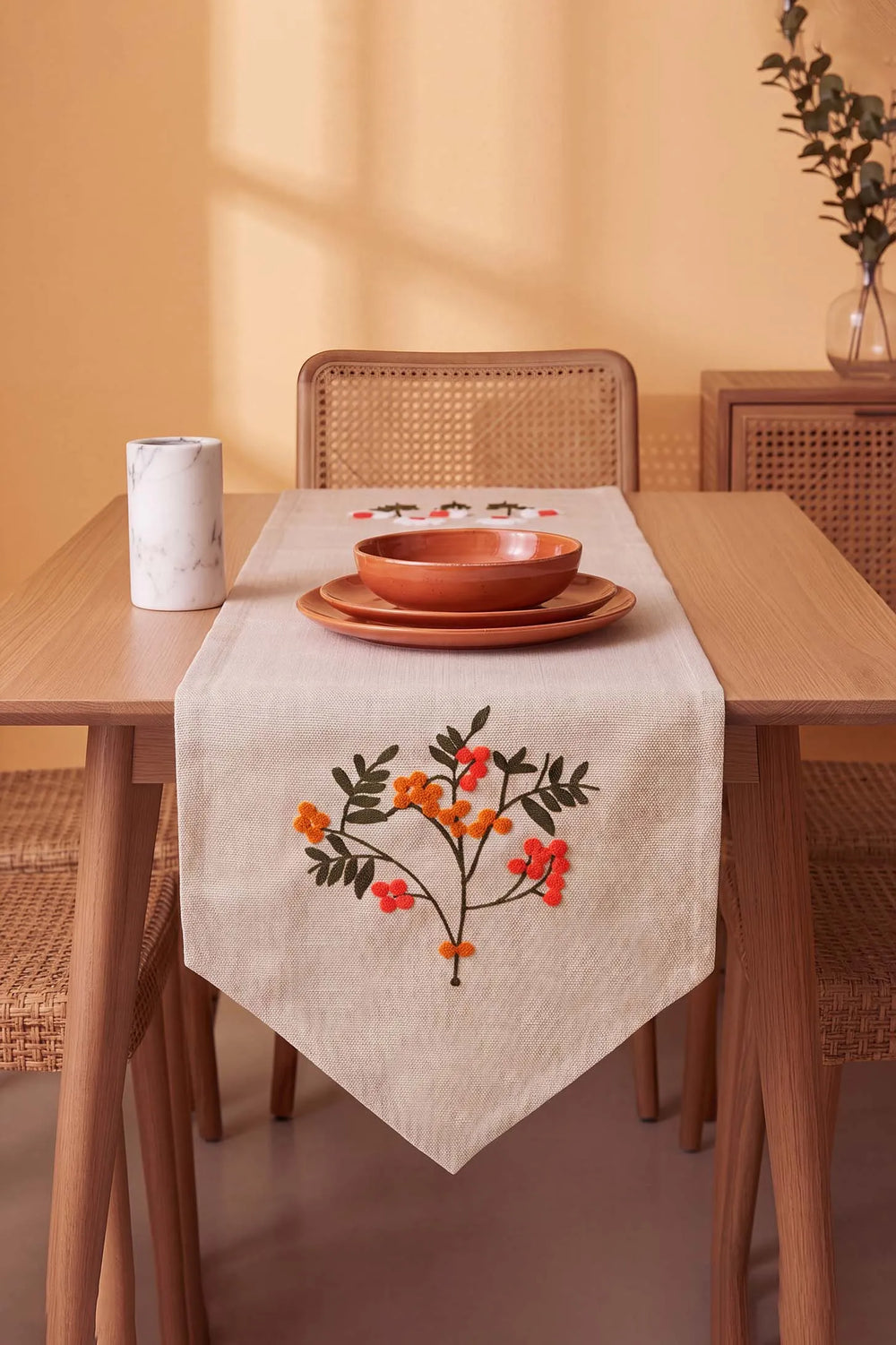 Terra Bloom Kasso Punch İşlemeli Runner 35x110 cm