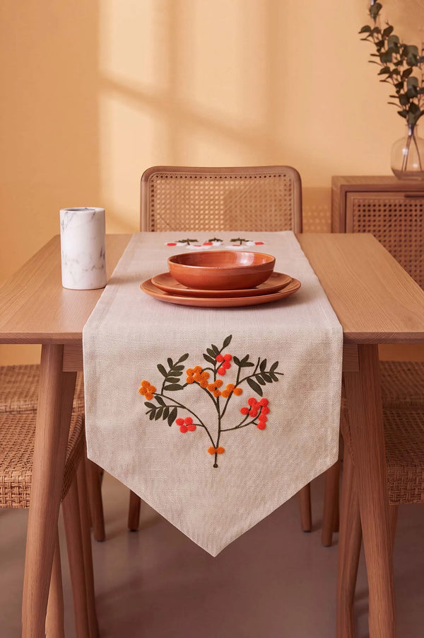 Terra Bloom Kasso Punch İşlemeli Runner 35x110 cm