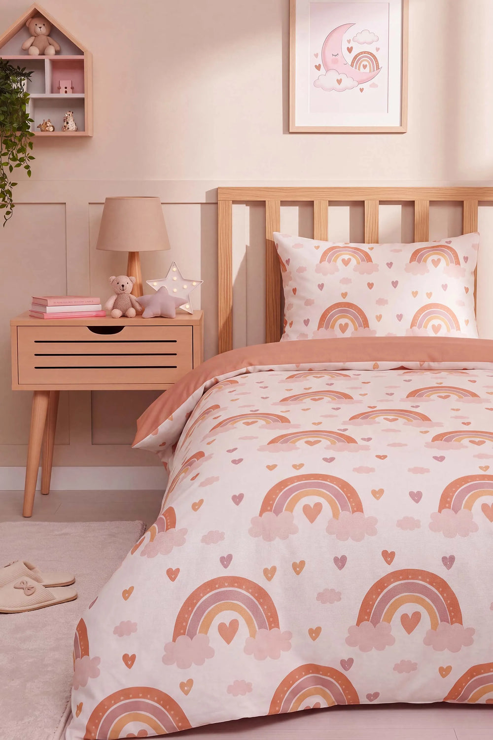 Bohem Pastel Gökkuşağı Pamuklu Çocuk Nevresim Takımı