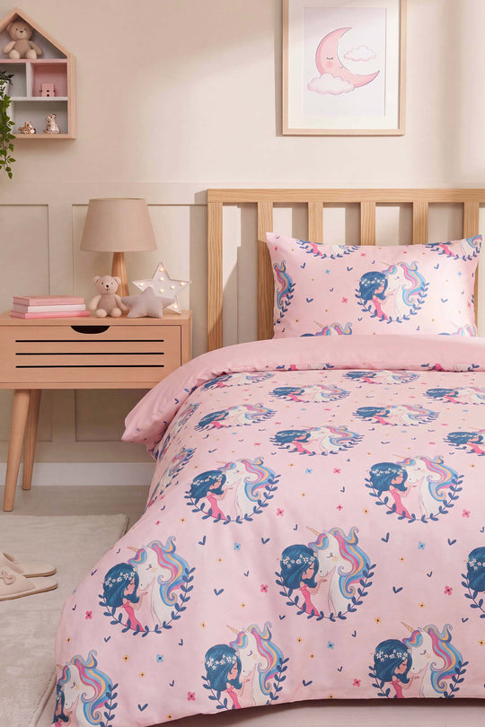 Unicorn Pamuklu Çocuk Nevresim Takımı