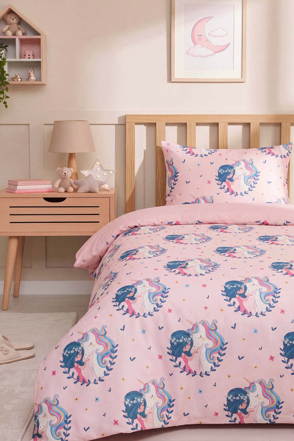 Unicorn Pamuklu Çocuk Nevresim Takımı