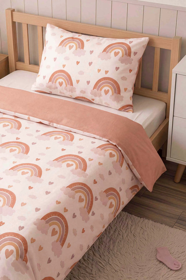 Bohem Pastel Gökkuşağı Pamuklu Çocuk Nevresim Takımı