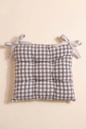 Antrasit Ekose Elyaf Dolgulu Sandalye Minderi 40x40 cm