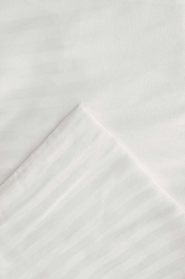 Beyaz Stripe Ranforce Çift Kişilik Nevresim Takımı – 4 Parça