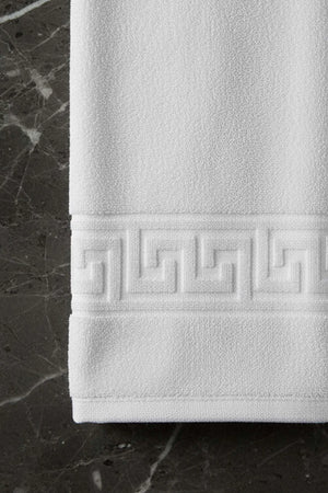 Beyaz Greek 6'lı %100 Pamuklu Havlu Seti 50x90 cm