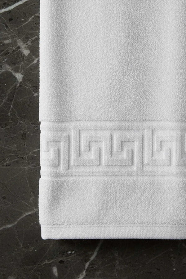 Beyaz Greek 6'lı %100 Pamuklu Havlu Seti 50x90 cm