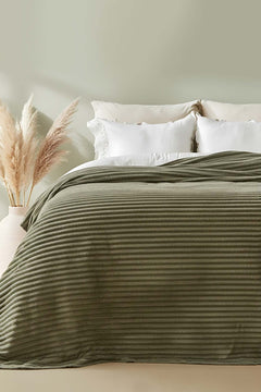 Haki Gloria Wellsoft Çift Kişilik Battaniye