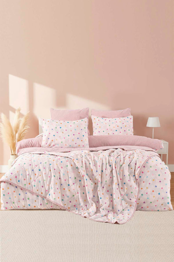 Bonny Çift Kişilik Nevresimli Pike Takımı - 7 Parça Çeyiz Seti