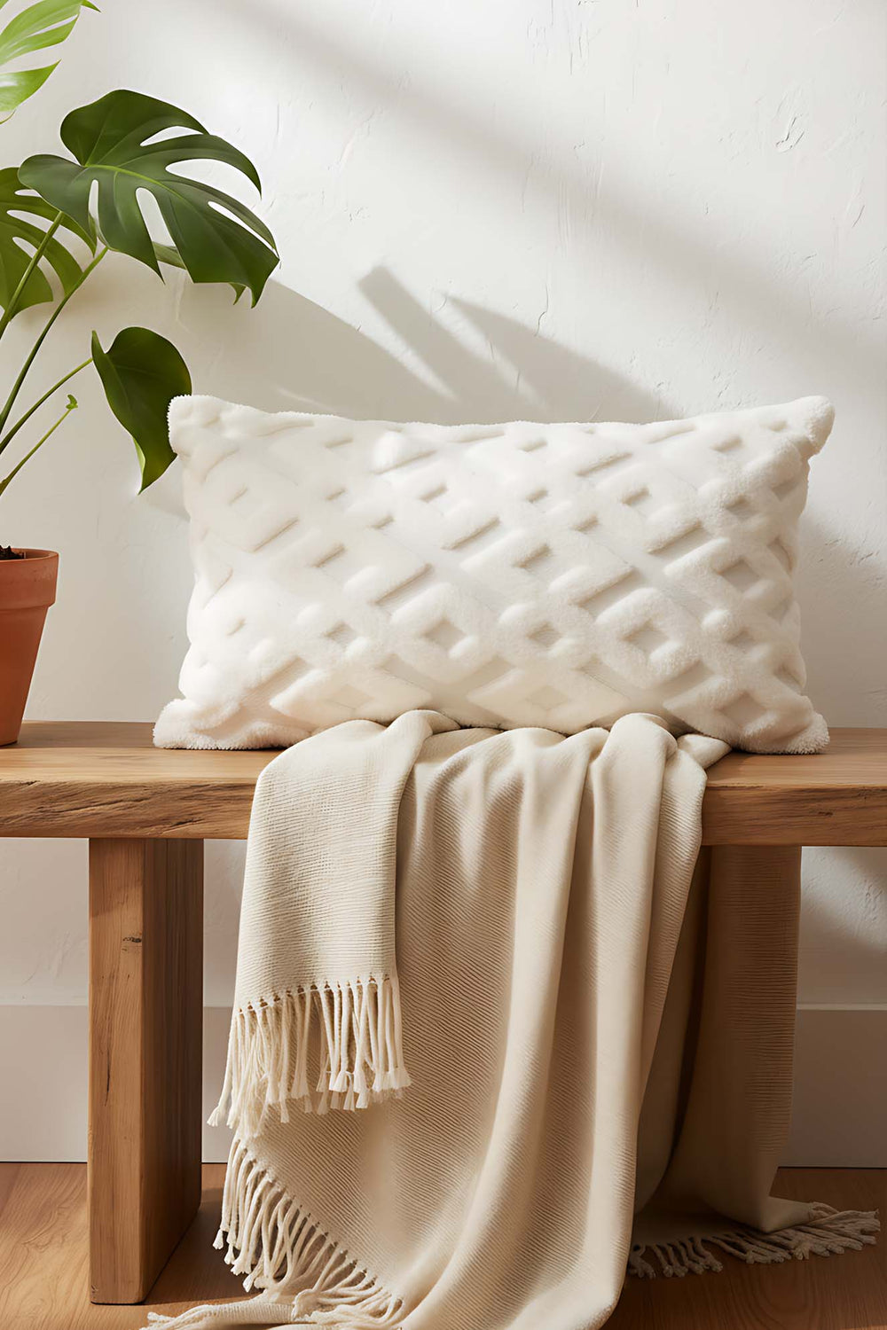 Clara Dikdörtgen Punch Dekoratif Kırlent Kılıfı