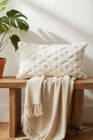 Clara Dikdörtgen Punch Dekoratif Kırlent Kılıfı