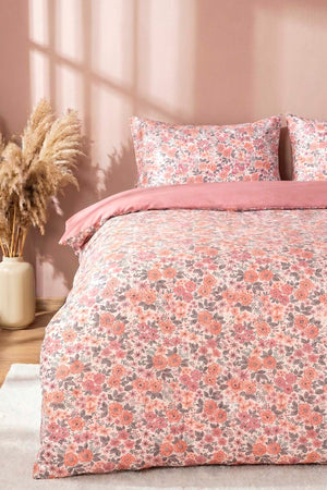 Pembe Bahar Tek Kişilik Yazlık Pamuklu Nevresim Takımı