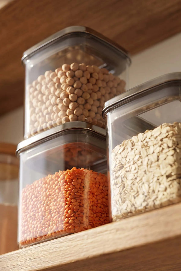 Antrasit Vakumlu Hava Geçirmez 3’lü Saklama Kabı - 700 ml