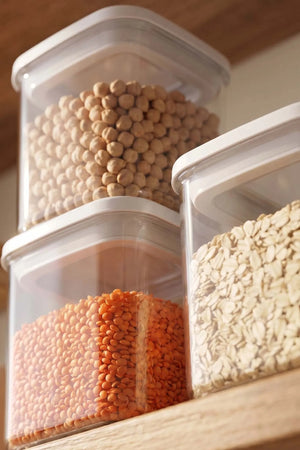 Beyaz Vakumlu Hava Geçirmez 3’lü Saklama Kabı - 700 ml