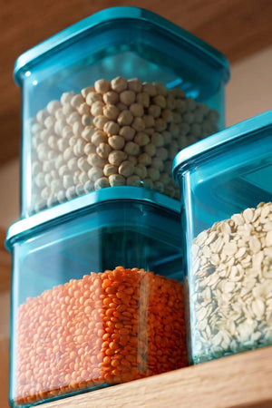 Mavi Vakumlu Hava Geçirmez 3’lü Saklama Kabı - 700 ml