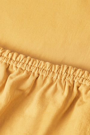 Sarı Çift Kişilik Lastikli Çarşaf Takımı 160x200 cm - 3 Parça – görsel 6
