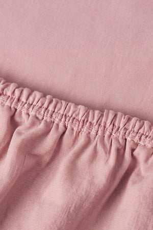Pudra Pembe Çift Kişilik Lastikli Çarşaf Takımı 160x200 cm - 3 Parça – görsel 6