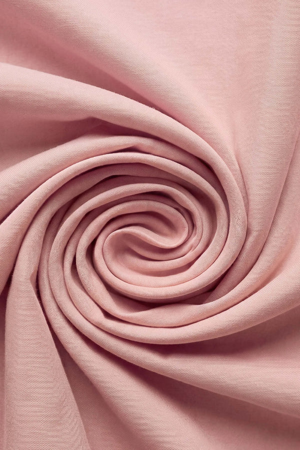 Pudra Pembe Çift Kişilik Pamuklu Düz Çarşaf
