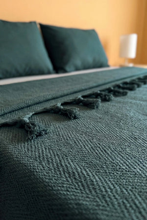 Zümrüt Natural Çift Kişilik Pike & Yatak Örtüsü 200x230 cm – görsel 3