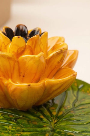 Sarı Lotus Çiçeği Dekoratif Tabak