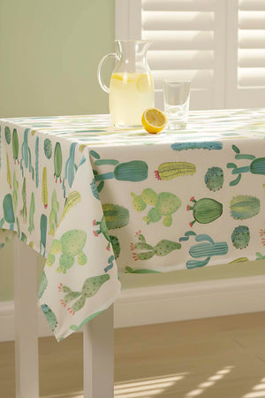Kaktüs Desenli Masa Örtüsü, Sofra Bezi, Piknik Örtüsü