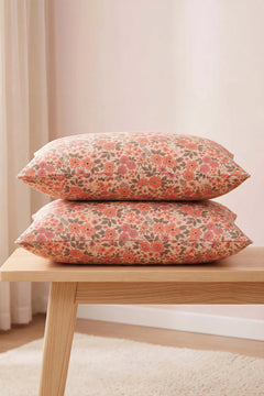 Pembe Bahar Pamuklu 2'li Yastık Kılıfı 50x70 cm