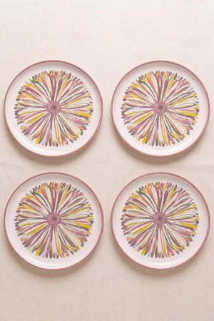 Serene Flower Nordic 4'lü Pasta & Sunum Tabağı 22 cm – görsel 6
