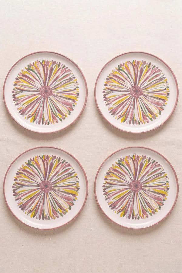 Serene Flower Nordic 4'lü Pasta & Sunum Tabağı 22 cm – görsel 6