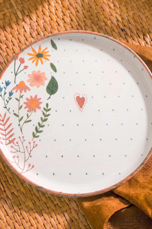 Kalpli Soft Bloom Nordic 4'lü Pasta & Sunum Tabağı 22 cm – görsel 3