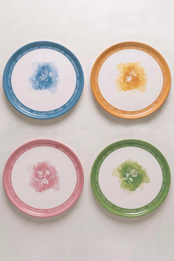 Flowers Mottolu Nordic 4'lü Pasta & Sunum Tabağı 22 cm – görsel 6