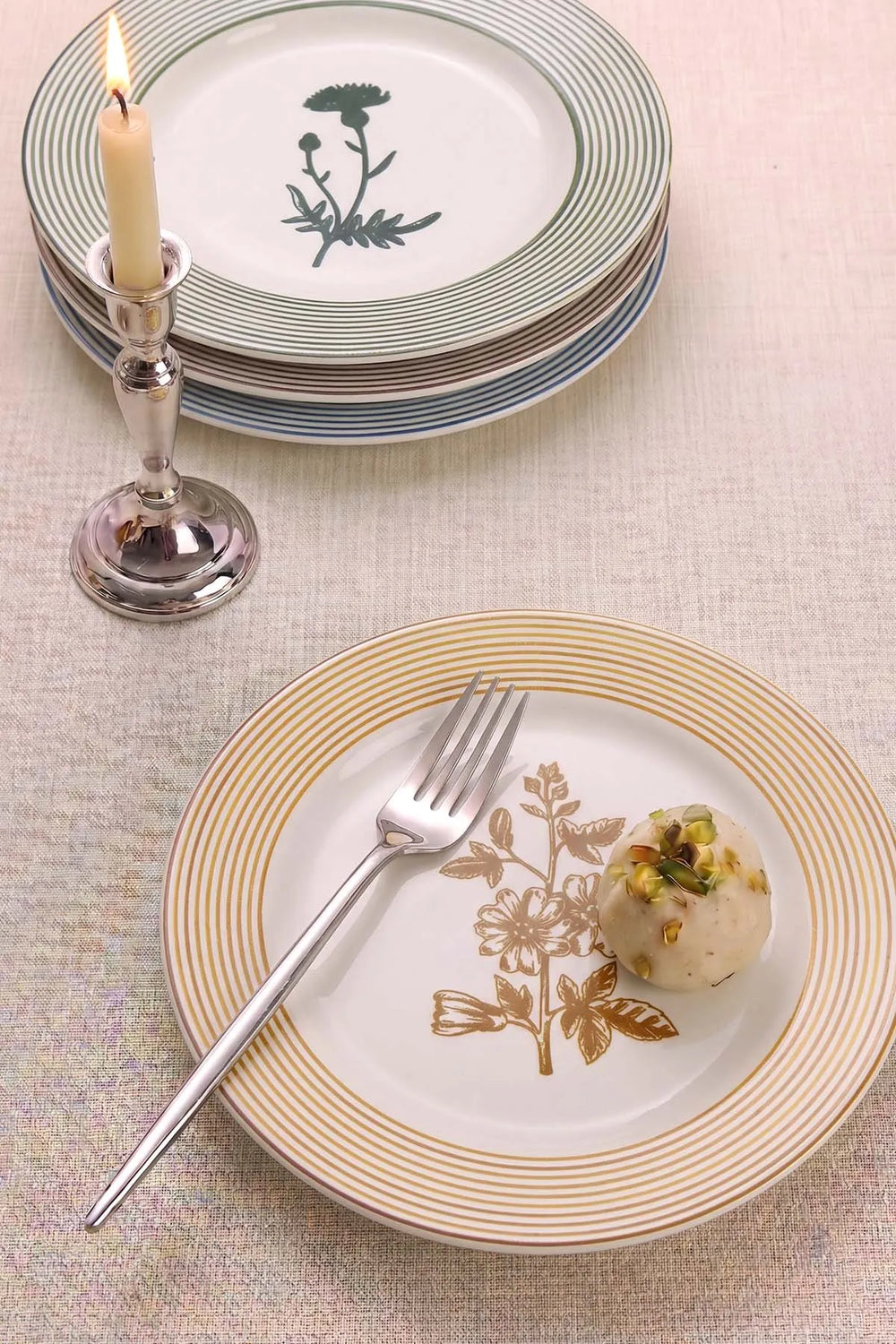 Floral Essence Assos 4'lü Pasta & Sunum Tabağı 22 cm