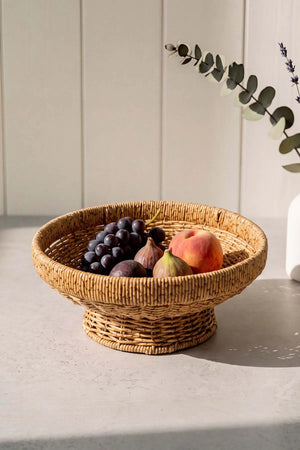 Hasır Ayaklı Rattan Meyvelik 28 cm – görsel 2