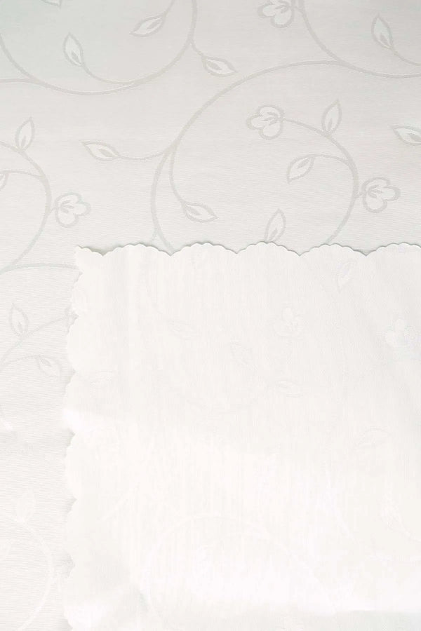 Beyaz Dal Desen Sıvı İtici Leke Tutmaz Masa Örtüsü 160x220 cm – görsel 6