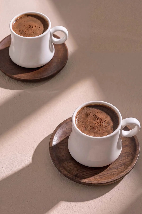 Kahverengi Bambu 6 Kişilik Fincan Takımı – 12 Parça – görsel 3