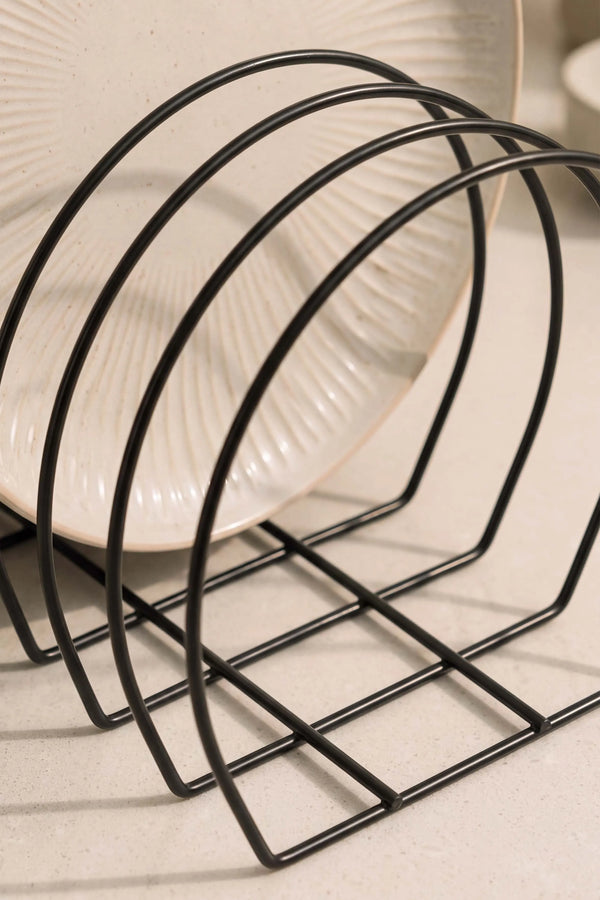 Siyah Metal Tabak Düzenleyici Organizer – görsel 5